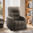 Poltrona Reclinavel Do Papai Maldivas Veludo Chocolate