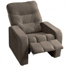Poltrona Reclinavel Do Papai Maldivas Veludo Chocolate