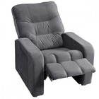 Poltrona Reclinavel Do Papai Maldivas Veludo Chumbo