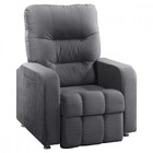 Poltrona Reclinavel Do Papai Maldivas Veludo Chumbo