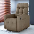 Poltrona Reclinável Do Papai Mila Suede Cappuccino