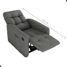 Poltrona Reclinável Do Papai Mila Suede Cinza