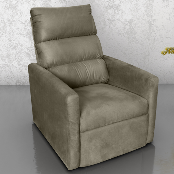 Poltrona Reclinável Do Papai Neiva Suede Cappuccino