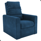 Poltrona Reclinável Do Papai Neiva Veludo Azul