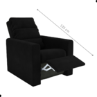 Poltrona Reclinável Do Papai Neiva Veludo Preto