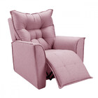 Poltrona Reclinavel Do Papai Para Sala King Linho Rosê