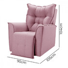 Poltrona Reclinavel Do Papai Para Sala King Linho Rosê