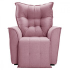 Poltrona Reclinavel Do Papai Para Sala King Linho Rosê