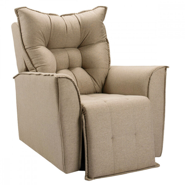 Poltrona Reclinavel Do Papai Para Sala King Tecido Linho