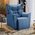 Poltrona Reclinavel Do Papai Para Sala King Tecido Linho