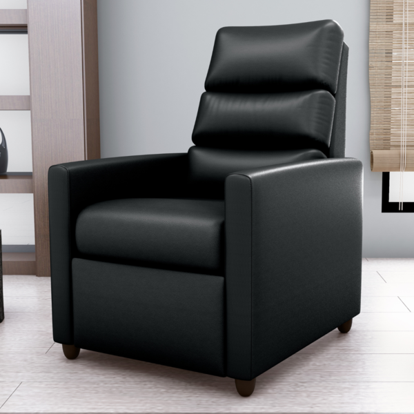 Poltrona Reclinável Do Papai Taty Sintetico Preto