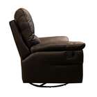 Poltrona Reclinável E Giratória Imola Couro Preta 96 Cm