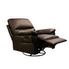 Poltrona Reclinável E Giratória Imola Couro Preta 96 Cm