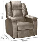 Poltrona Reclinável Egito Revestimento Turkay Js Moveis