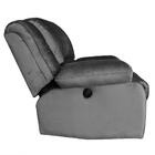 Poltrona Reclinavel Eletrica Malibu Veludo Cinza