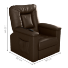 Poltrona Reclinável Elétrica Mickey Sintetico Marrom