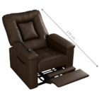 Poltrona Reclinável Elétrica Milão Sintetico Marrom