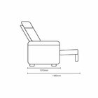 Poltrona Reclinável Em Dois Estágios Luanda Preto