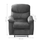 Poltrona Reclinável Essen Veludo Cinza
