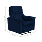 Poltrona Reclinável Essen Veludo Light Azul