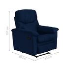 Poltrona Reclinável Essen Veludo Light Azul