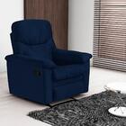 Poltrona Reclinável Essen Veludo Light Azul