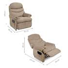 Poltrona Reclinável Germany Suede Amassado Bege