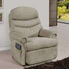 Poltrona Reclinável Germany Suede Amassado Bege