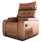 Poltrona Reclinável Giratória Grace Courino Montana Whisky
