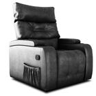 Poltrona Reclinável Giratória Texas Sintetico Bege