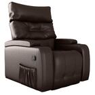 Poltrona Reclinável Giratória Texas Sintetico Marrom