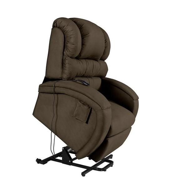 Poltrona Reclinável Imperial Motorizada Para Idoso Suede Mass