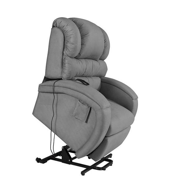 Poltrona Reclinável Imperial Motorizada Para Idoso Suede Mass