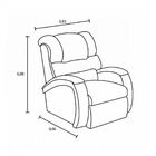 Poltrona Reclinável Imperial Suede Liso Cinza