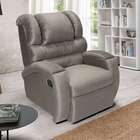 Poltrona Reclinável Imperial Suede Liso Cinza