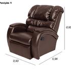 Poltrona Reclinável Imperial Zero Wall Corissimo Marrom