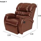 Poltrona Reclinável Imperial Zero Wall Corissimo Pinhão