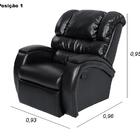 Poltrona Reclinável Imperial Zero Wall Corissimo Preto