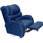 Poltrona Reclinável Imperial Zero Wall Motorizada Suede Azul