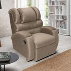 Poltrona Reclinável Imperial Zero Wall Suede Chocolate