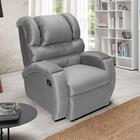 Poltrona Reclinável Imperial Zero Wall Suede Cinza