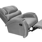 Poltrona Reclinável Imperial Zero Wall Suede Cinza