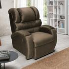 Poltrona Reclinável Imperial Zero Wall Suede Marrom