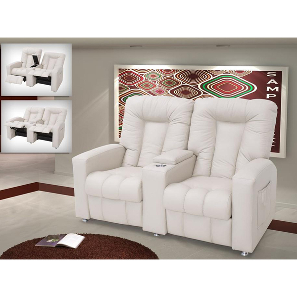 Poltrona Reclinável Jetta 2 Lugares E 3 Posições Couro Artifi