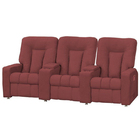 Poltrona Reclinável Jetta 3 Lugares E 3 Posições Sued Pena Ve