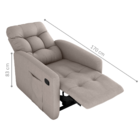 Poltrona Reclinável Kansas Suede Bege