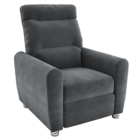 Poltrona Reclinável Lepanto Veludo Cinza