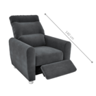 Poltrona Reclinável Lepanto Veludo Cinza