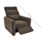 Poltrona Reclinável Lepanto Veludo Marrom