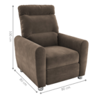 Poltrona Reclinável Lepanto Veludo Marrom